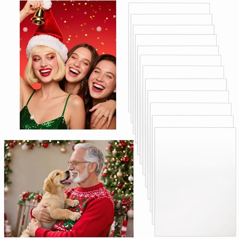 Gootd 12pcs Sublimation Metal Photo Blanks 8x10 Inch - Make Your Permanent Photo Posters Signs, Sublimation Aluminum Blank for Crafters Small Businesses DIY Enthusiasts (Thickness 0.45mm) - Image 1